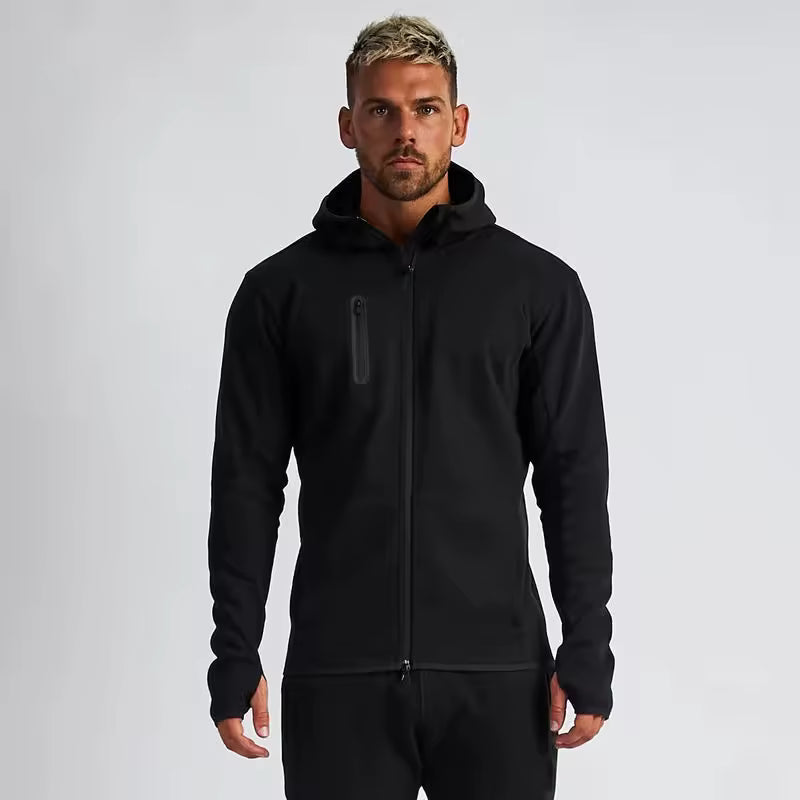 Sport Hoodie Two Piece Sweatsuit Casual Tracksuits Men's Jogger Sets for Outdoor Climbing Breathable Plus Size Adults Autumn
