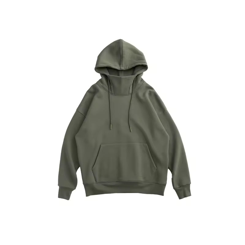 Custom Solid Color Pullover Sweatshirt Plus Size Casual Loose Blank Oversize Fleece Hoodies Unisex
