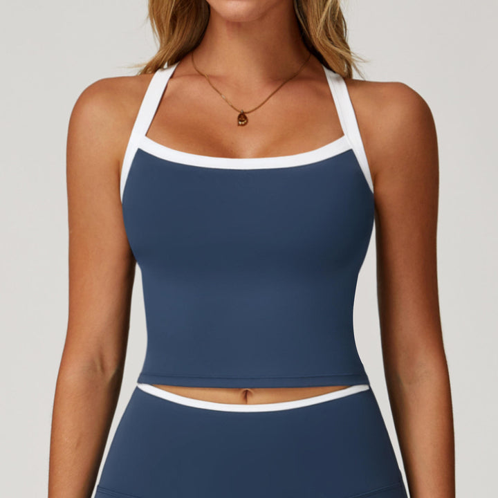 Joyyoung Breathable High Support Tank Top and Flare Pant for Fitness New Nude Feel Lightweight Cross-Back Workout Yog Set