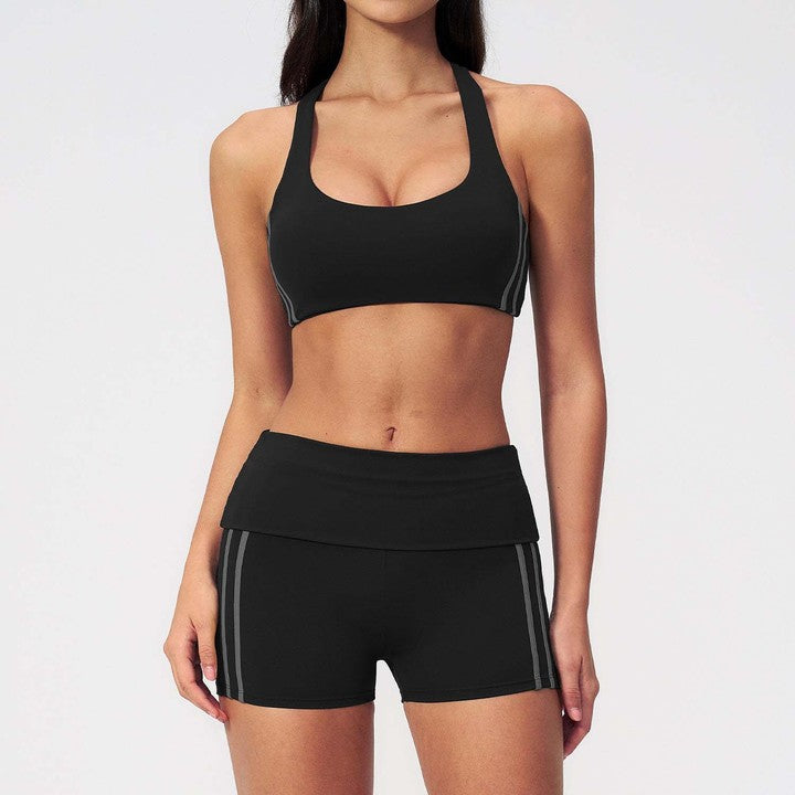 Hot-Selling Summer Yoga Set: High-Waisted, Butt-Lifting, Form-Fitting Shorts with Quick-Dry Yoga Fabric