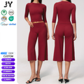 JY New Arrival Active Wear Sportswear Sets Fitness Gym Clothing Four-Way Stretch Yoga Outfits 2 Pieces Sets for Yoga Gym Fitness