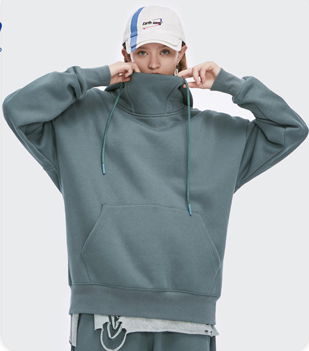 Custom Solid Color Pullover Sweatshirt Plus Size Casual Loose Blank Oversize Fleece Hoodies Unisex
