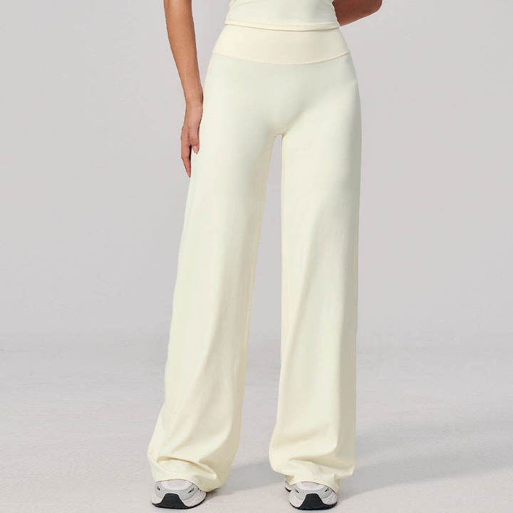 JY 2026 OEM Women Solid High Waist Ruched Butt Lifting Flare Yoga Pants Nylon Spandex Tummy Control Quick Dry 4 Ways Stretch Gym