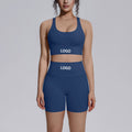 JY Gym Sports Bra Butt Lifting Yoga Outfits Women's Gym Clothes Material Yoga Shorts Sets Ladies Seamless Hip Yoga Shorts Sets