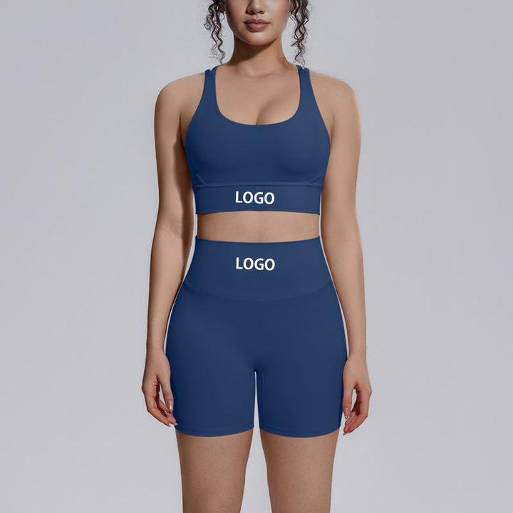 JY Gym Sports Bra Butt Lifting Yoga Outfits Women's Gym Clothes Material Yoga Shorts Sets Ladies Seamless Hip Yoga Shorts Sets