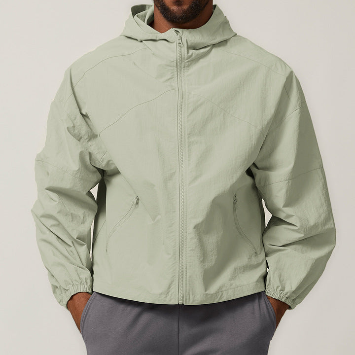 JY Zipper Windproof Hooded Outdoor Water-repellent Jacket American Hiking Camping Citywalk Jacket