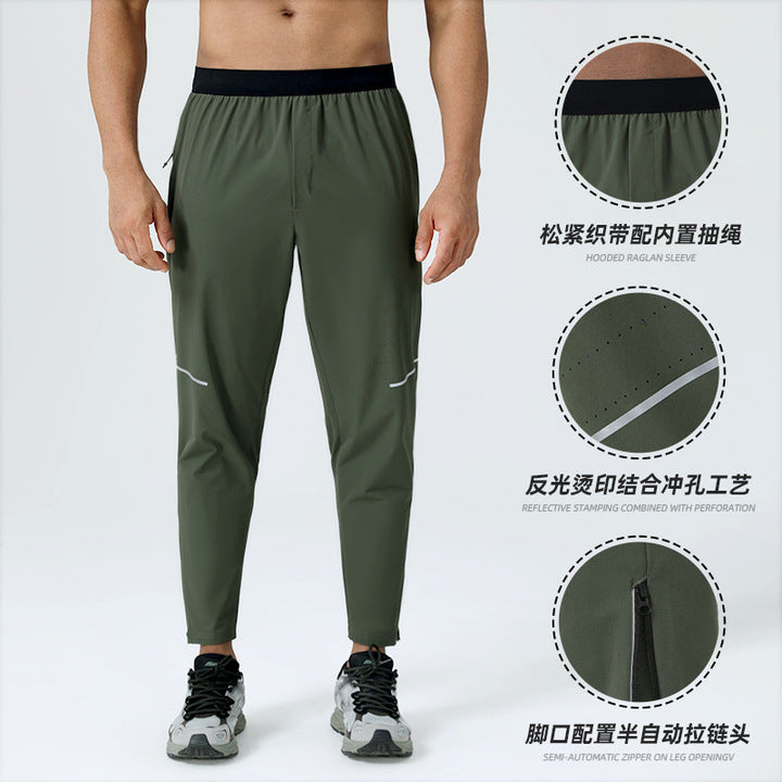 3XL Wholesale Lu's Mens Sporty Running Pants Quick-Dry men clothes Breathable Elastic Anti-Static Outdoor Fitness joggers Pants