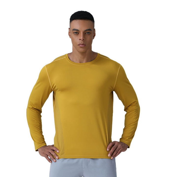 Quick-Dry Long Sleeve Gym & Running Top Sporty Stretch Jersey 300 Grams Breathable Moisture-Wicking for Hiking Blank Design
