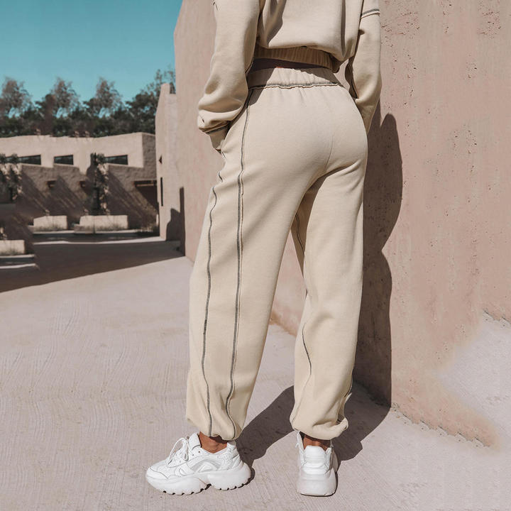 Joyyoung Tracksuit Women Two Piece Set Tops and Long Pants Split Out Sportsuit Clothes for Women Outfit