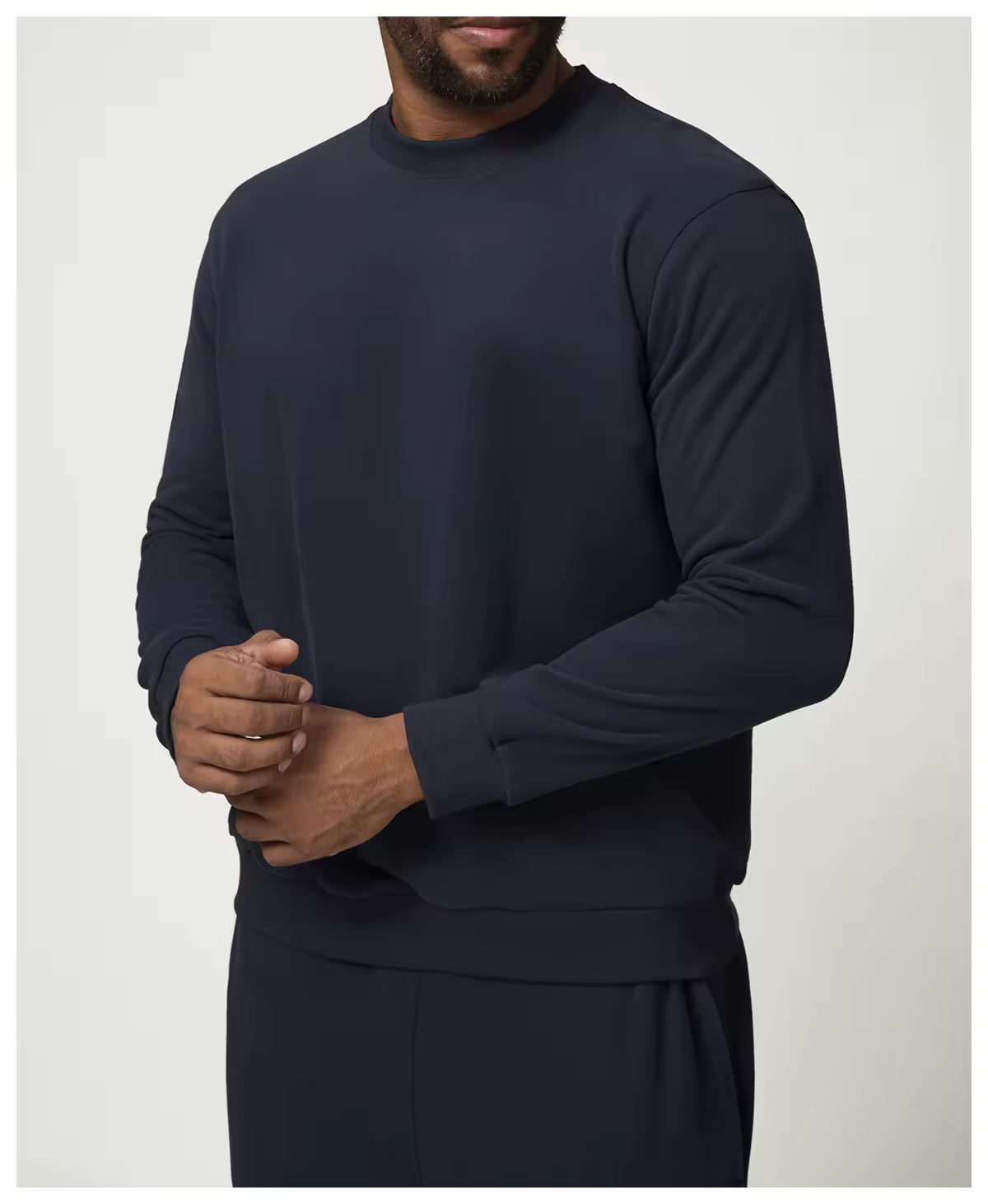 JY 2024 American Sports Leisure Round Neck Sweat Solid Color Citywalk Home Commuter Sweat Men's Wear