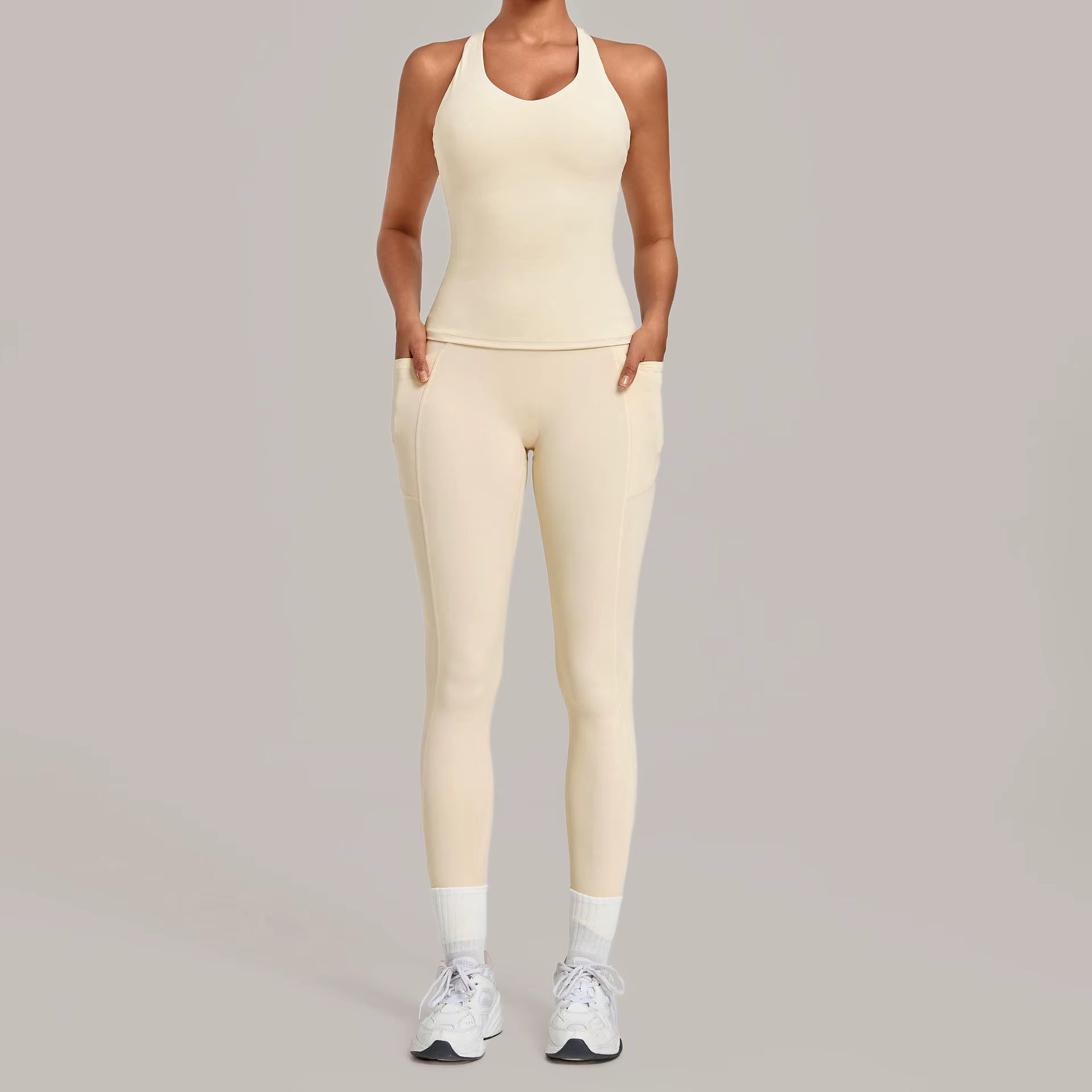 Deep V Sports Tank & Leggings Set