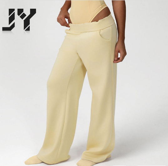 JY Hot Selling New Wide Leg Straight Loose Gym Pants Yoga Dance Loose Gym Sweatpants Women Stretchy Long Pants for Women Workout