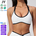 JY New Custom Active Fitness Custom Contrast Colors Yoga Bra Womens Sports Tank Top Underwear for Running Training Fashionable