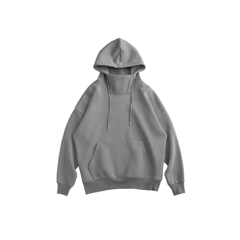 Custom Solid Color Pullover Sweatshirt Plus Size Casual Loose Blank Oversize Fleece Hoodies Unisex