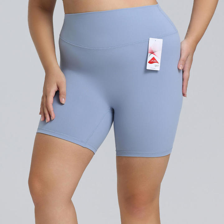 JY Women's Plus Size Sports Suit Square Neck Sports Bra High Waisted Yoga Shorts 2 Pieces Workout Outfits Active Gym Fitness Set