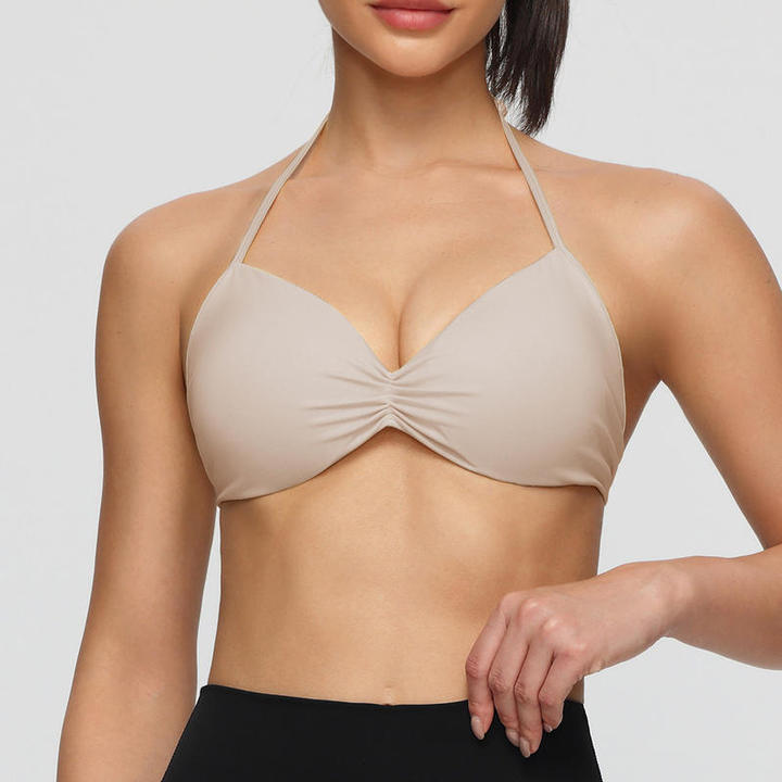JY New Arrival Best-selling Fitness Sports Bra High Support Fitness Underwear Sexy Thin-Strap Halter Sports Bra Removable Pads