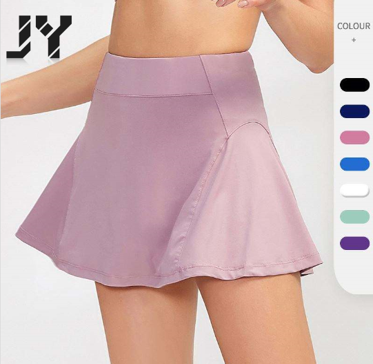 JY New Style Hot Selling Women's Hot Sale Women's Custom Pleated Tennis Skort High Elastic Stretchy Sports Clothing Tennis Wear