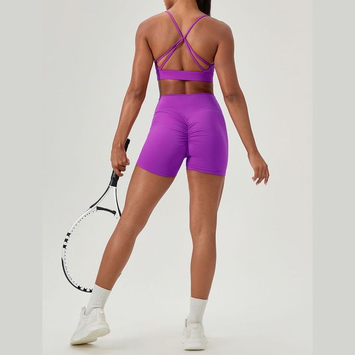 JY Custom Logo Comfortable Halter Minimal Deportes Adjustable Straps Gym Yoga Backless Women Fitness Workout Sports Bra OEM ODM