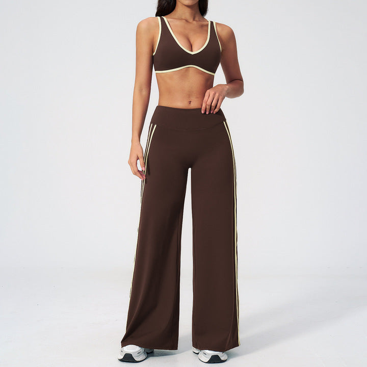 JY 2026 New Custom Activewear Womens Sports Bra Loose Sports Pants Quick Dry Running Casual Gym Fitness Yoga Sports Yoga Sets