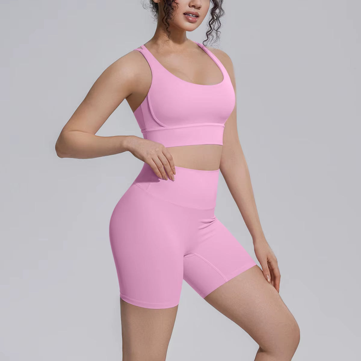 Crisscross Hip Shorts Set