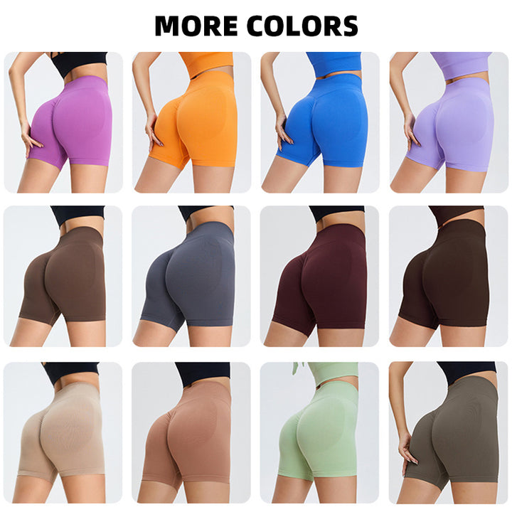 Superior Quality Workout Fitness Scrunch Butt Lifting Women's Seamless Solid Colour Gym Sport Yoga Shorts