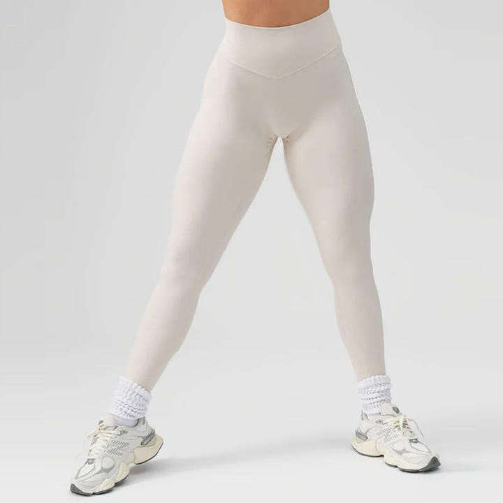 JY 2026 Custom Logo Spandex Sportswear High Waist Yoga Pants Gym Workout Tight Fitness Butt Lift Leggings for Women 4-Way Solid