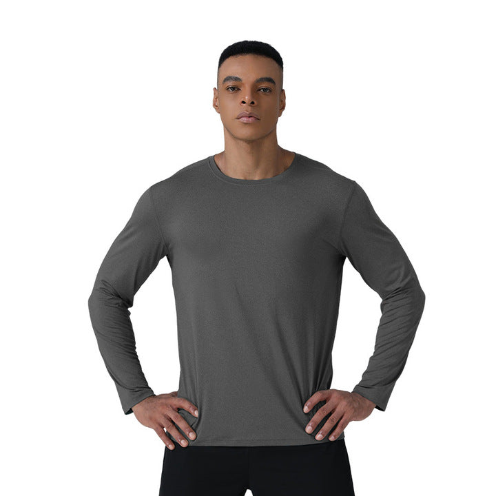 Quick-Dry Long Sleeve Gym & Running Top Sporty Stretch Jersey 300 Grams Breathable Moisture-Wicking for Hiking Blank Design