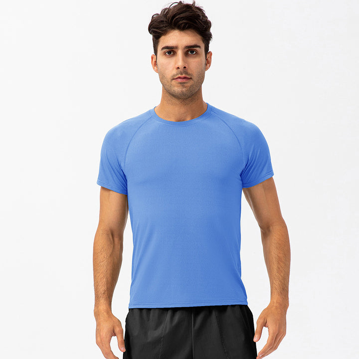 Men's Quick Dry Fitness Tees Bodybuilding Tops Muscle Fit Gym Train Compression Top Mens Skin Tight T-shirt