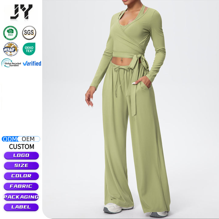 JY New Sportswear Set Sports Running Fitness and Yoga Set for Leisure Long Sleeve Women Set Workout Set Sets for Sports Women