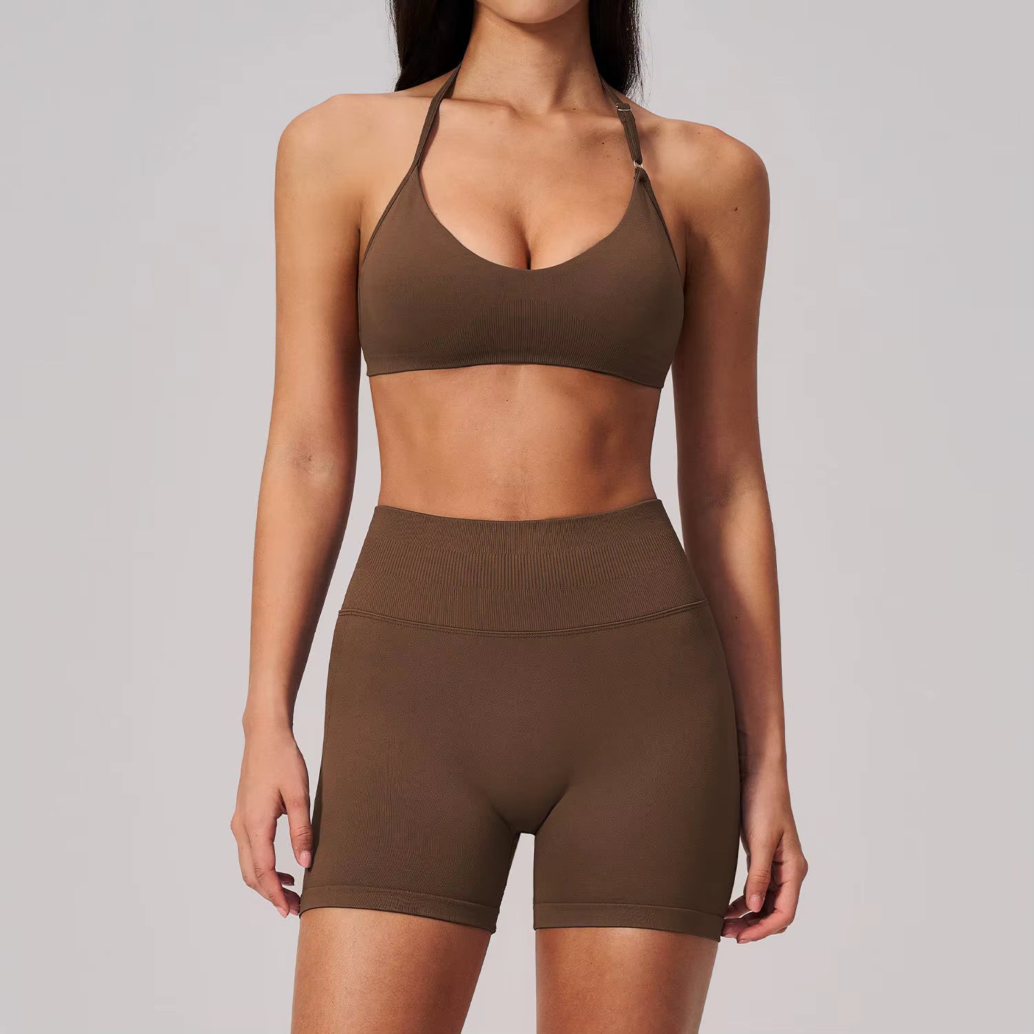Halter Hip-Lift Shorts Set