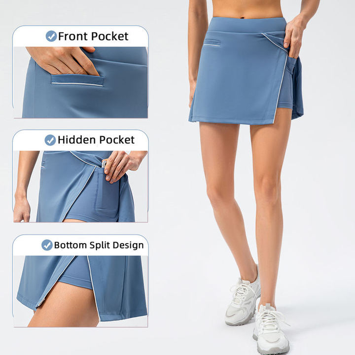 JY Women's High Waist Hot Sale Tennis Yoga Sports Mini Skort Women Golf Baseball Wear With Shorts Skort Outdoor Running Fitness