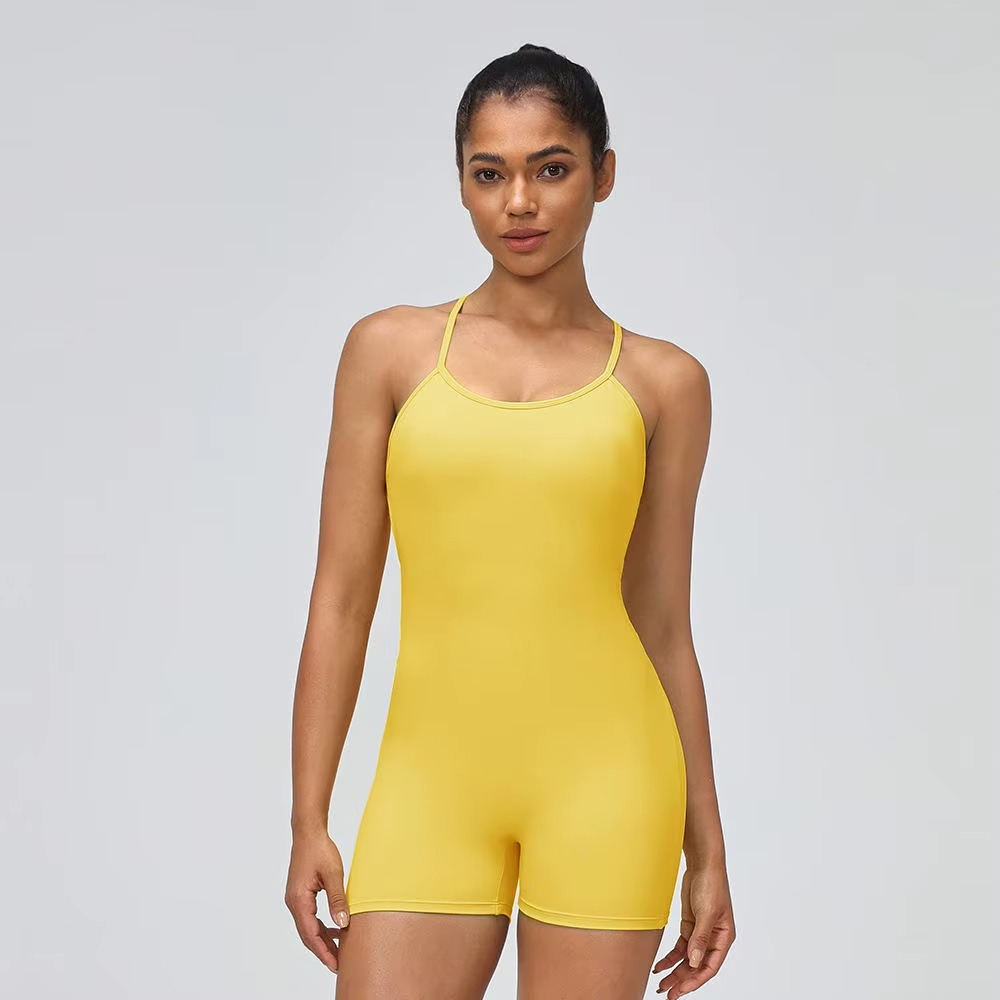 Square Neck Shorts Bodysuit