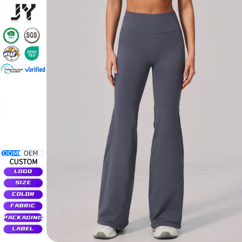 JY Wholesale Breathable Seamless High Waist Yoga Pants for Women Slim Fit Breathable Elastic Spandex Tummy Control Scrunch Back