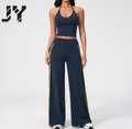 JY New Arrival Halter Sports Bra Tops High Waist Flared Pants Leggings Suits Eco-Friendly Quick Dry Breathable Yoga Active Sets