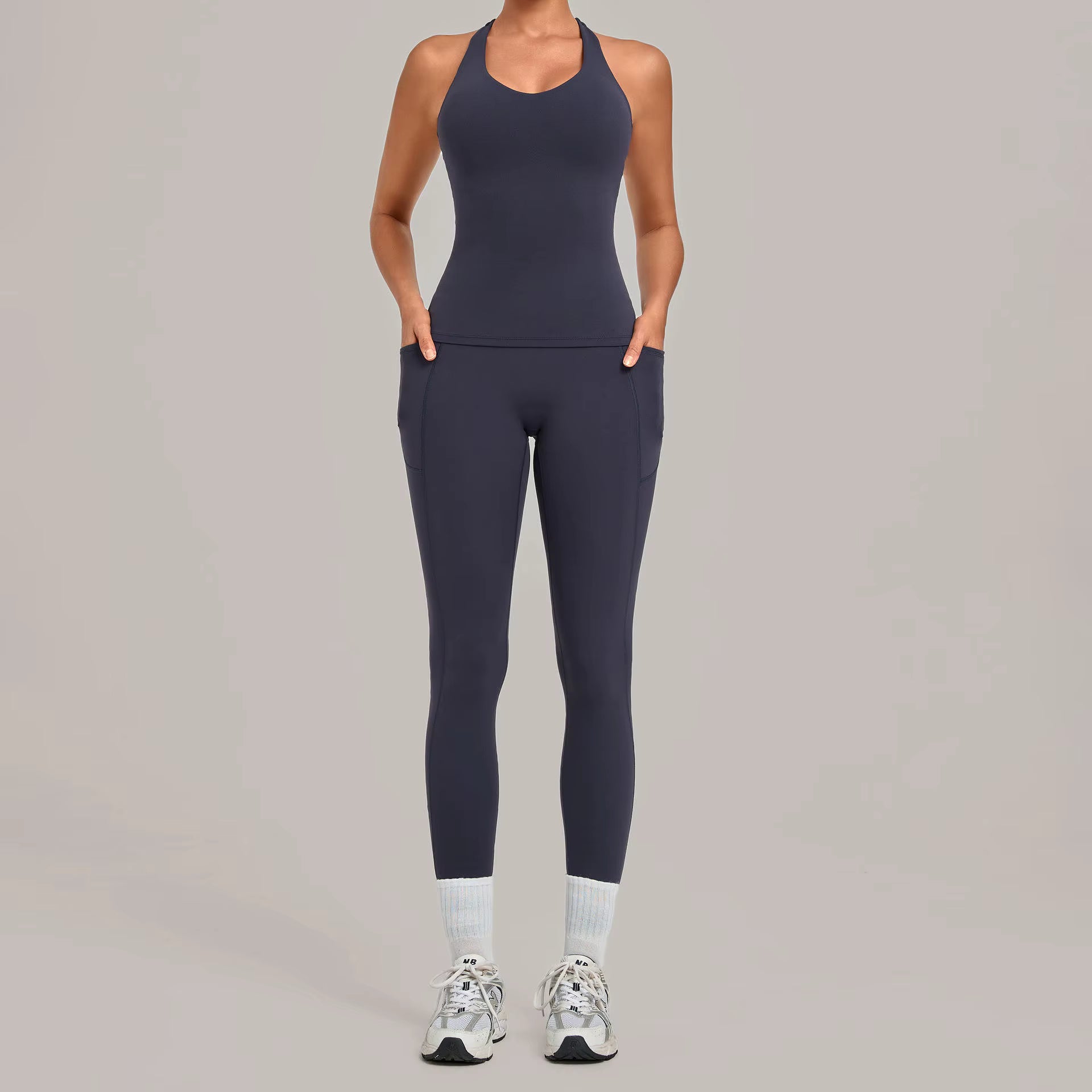 Deep V Sports Tank & Leggings Set