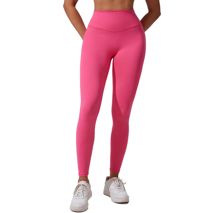 JY 2026 Women's High Waist Peach Hip Yoga Trousers Spandex/Nylon Scrunch Butt Seamless Breathable Quick-Drying Fitness Leggings