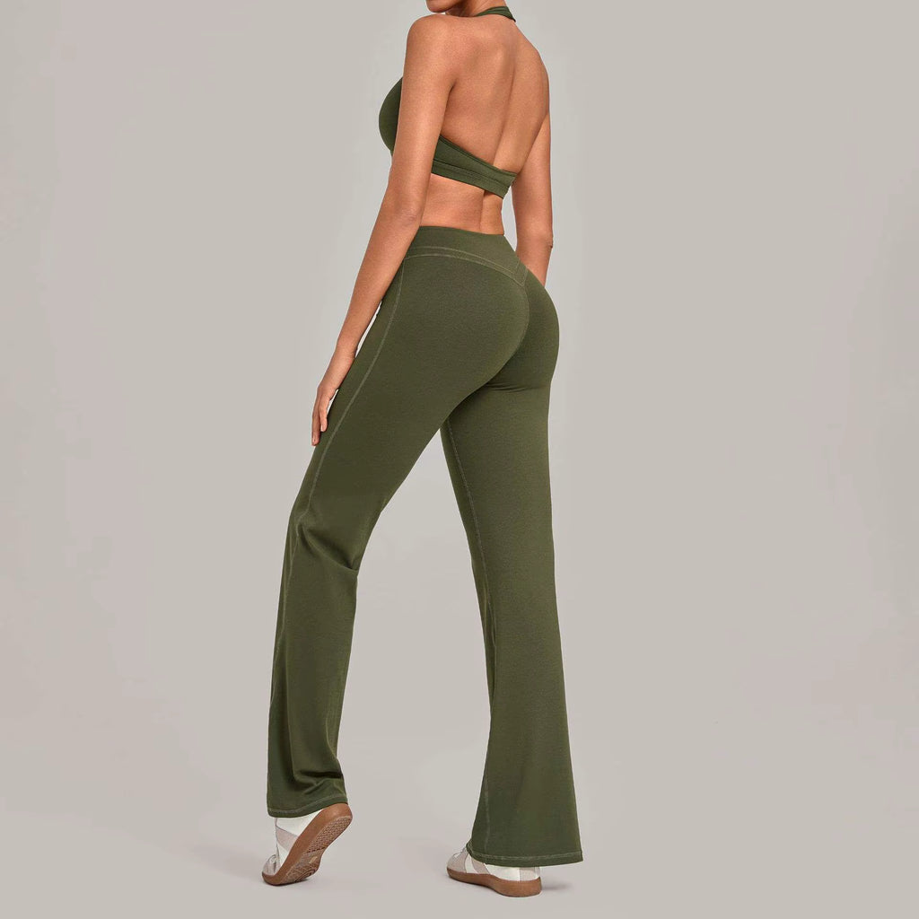 Flared Pants & Sports Bra Set