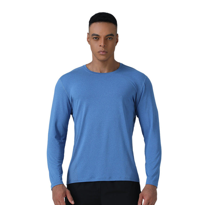 Quick-Dry Long Sleeve Gym & Running Top Sporty Stretch Jersey 300 Grams Breathable Moisture-Wicking for Hiking Blank Design