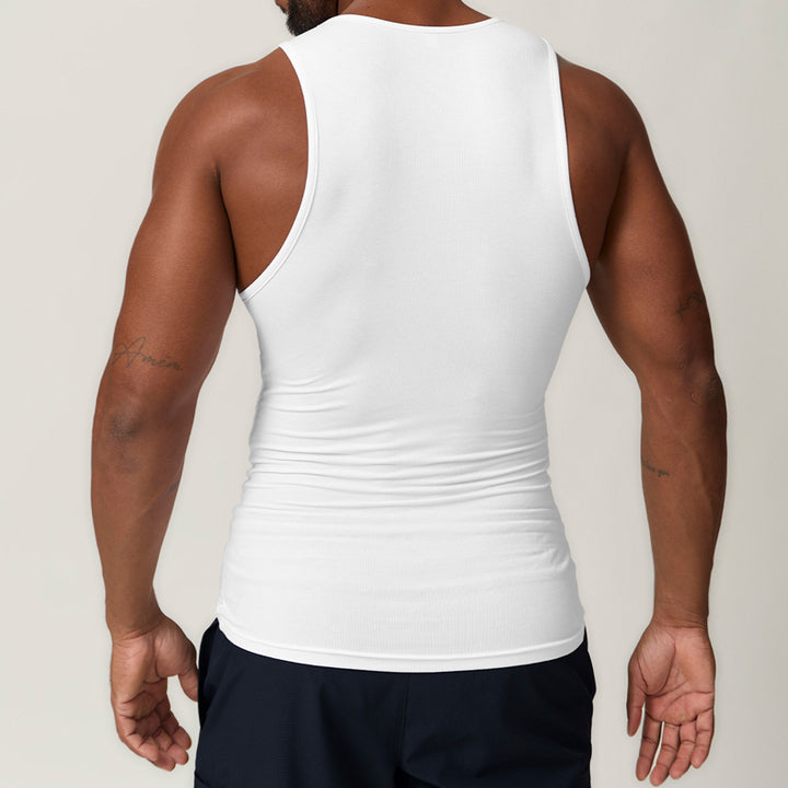 JY Tight Fitness Moisture Absorption Breathable Vest Outdoor Hiking Leisure Sports Training Top Men