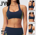 JY High-Elastic Padded Yoga Bra Bare-Sense Halter Neck Lightweight Spandex Crop Top Shockproof High-Intensity Yoga Vest Plus