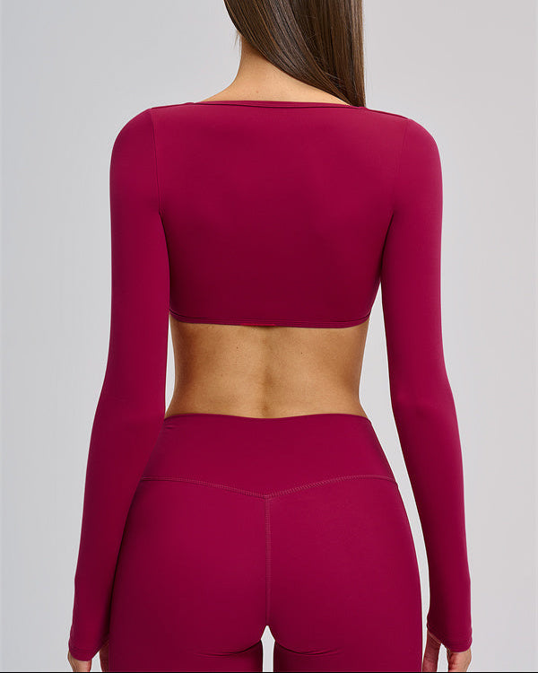 The Zestful Long Sleeve Crop Top
