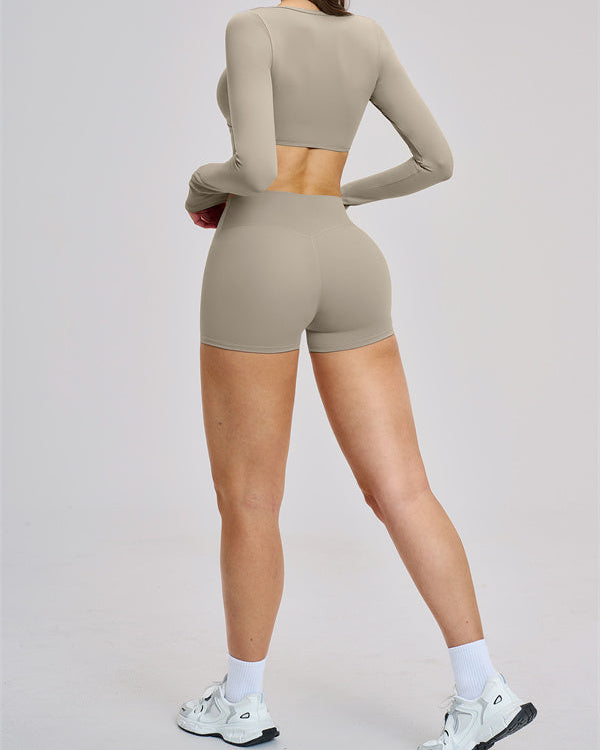 The Zestful Long Sleeve Crop Top