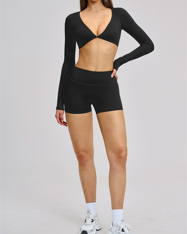 The Zestful Long Sleeve Crop Top