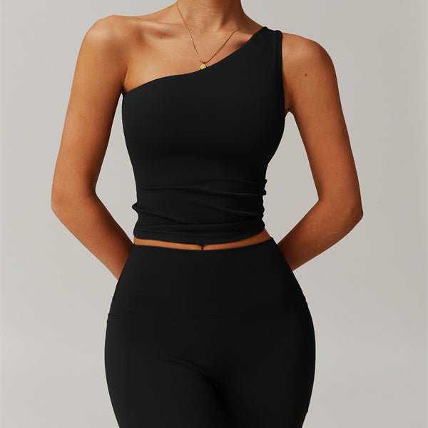 Avenne One-Shoulder Crop TopCrop Tops & TeesVOLTRA FIT
