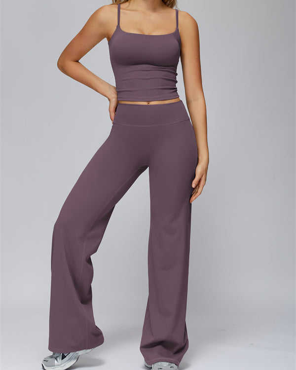 The FlexCore Crop Tank Flared Leggings 2-Piece Set