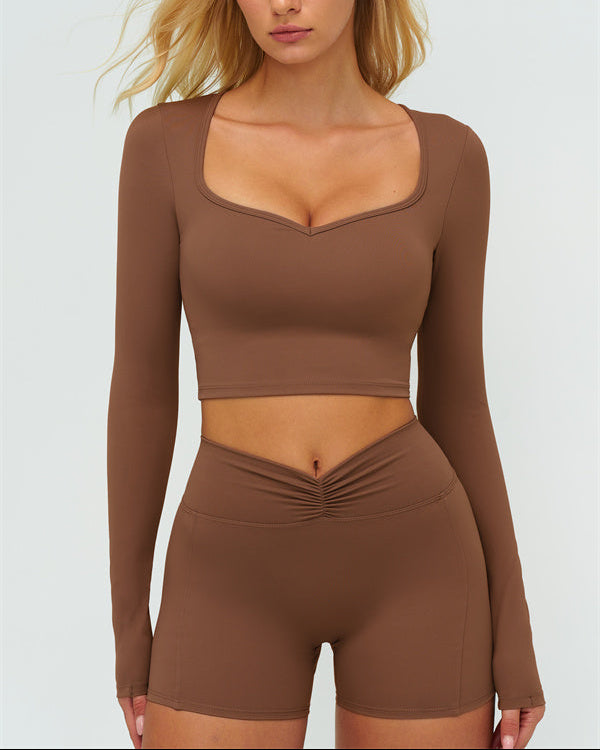 The Lushness Long Sleeve Crop top