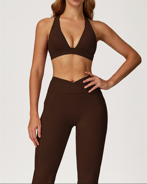 The Glacier Sports Bra Flared Leggings 2-Piece Set