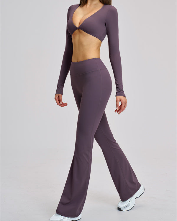 The Zestful Long Sleeve Crop Top