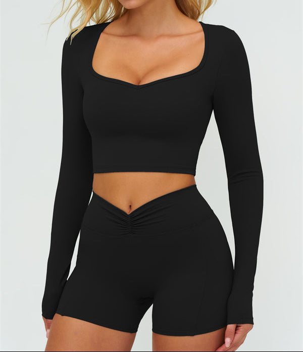 The Lushness Long Sleeve Crop top