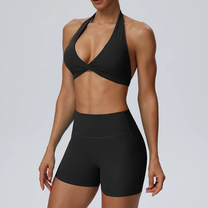 V-Neck Shorts Set